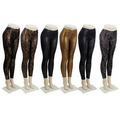 Women's Metallic/Animal Print Leggings